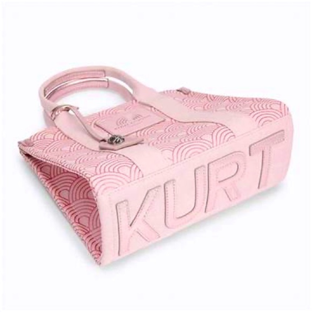 Kurt Geiger canvas Southbank handbag mauve pink